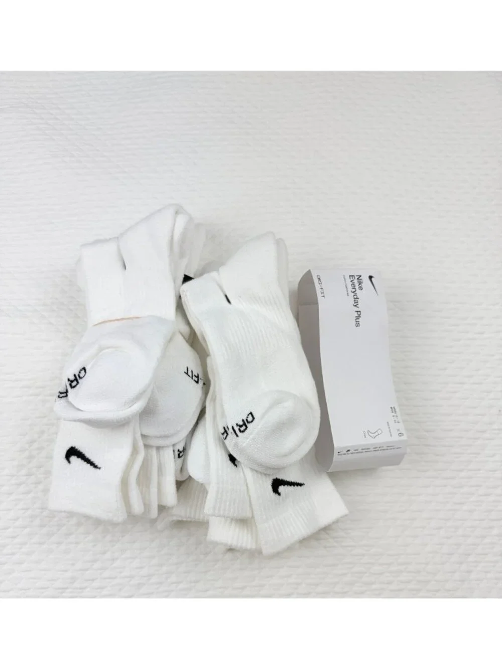 Nike Everyday Plus Dri-FIT Adult Mens L (8-12) Cushioned 6 Pair Crew Socks